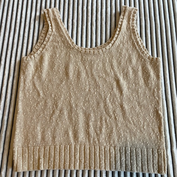 LOFT Knitted tank top (beige) size small - Picture 1 of 2